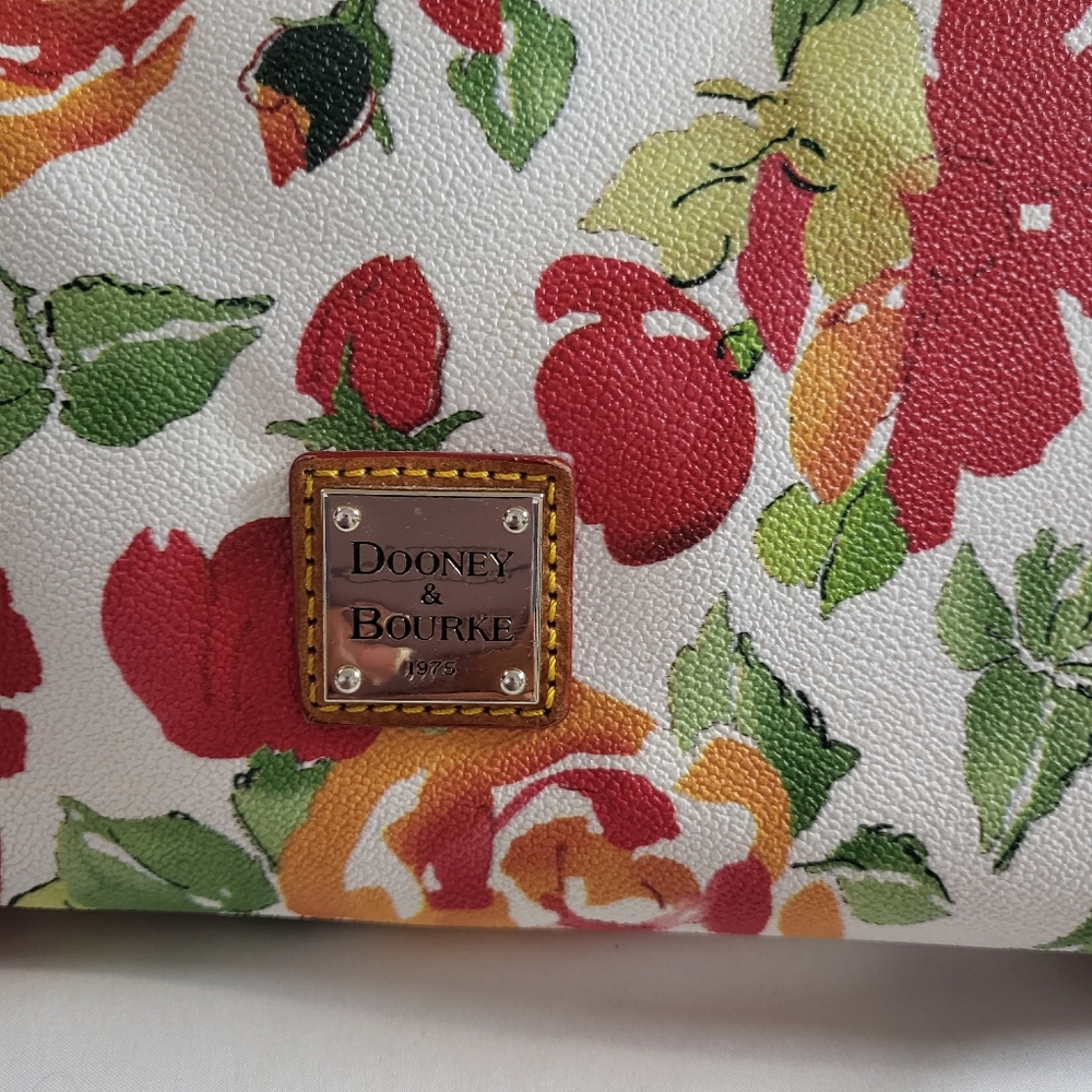 Dooney Red Flower Shoulder/Handbag - Picture 2 of 11